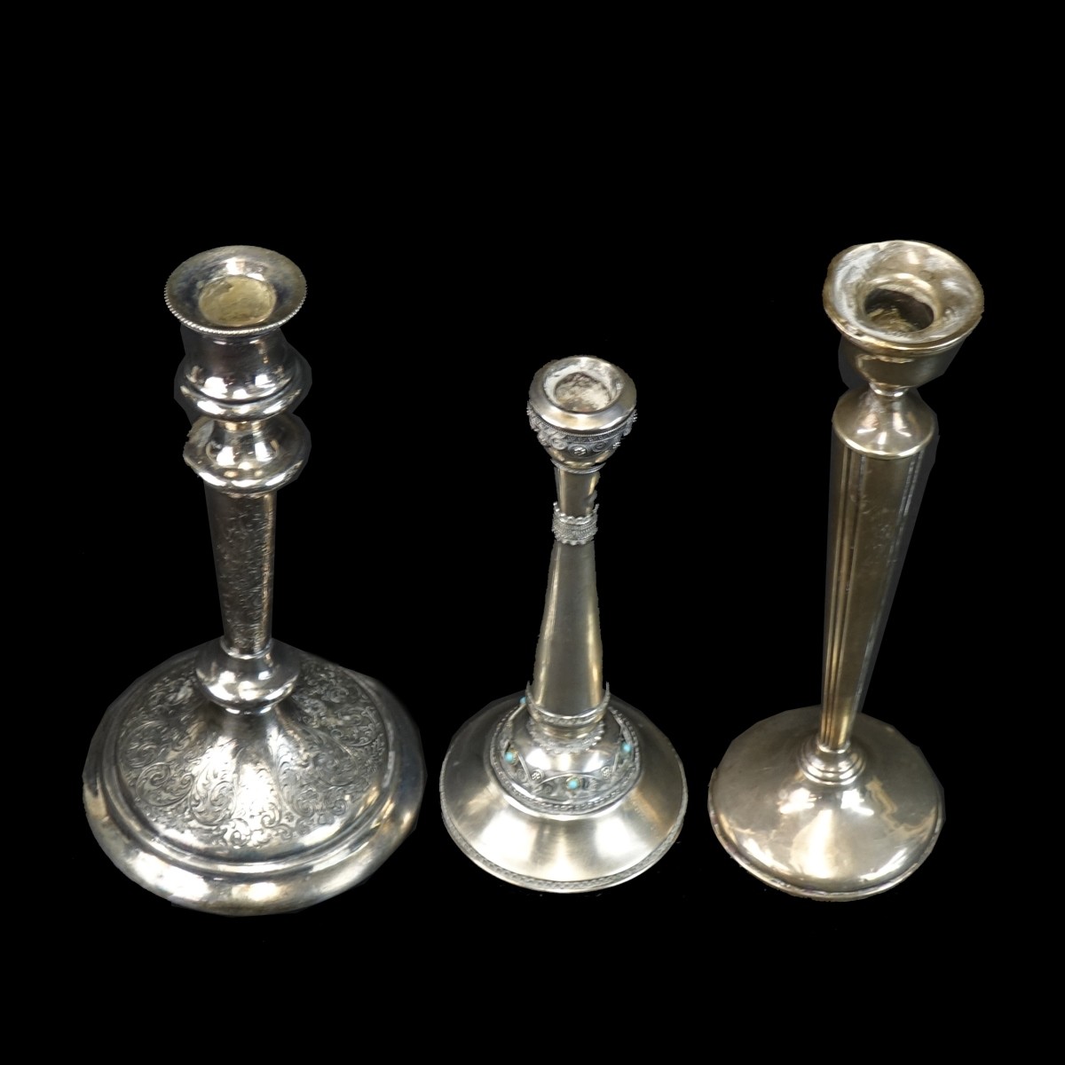 (3) Assorted Candlesticks