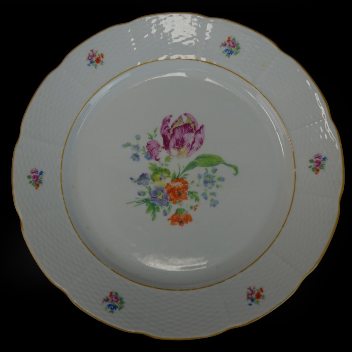 (7) Antique Meissen Porcelain Tableware