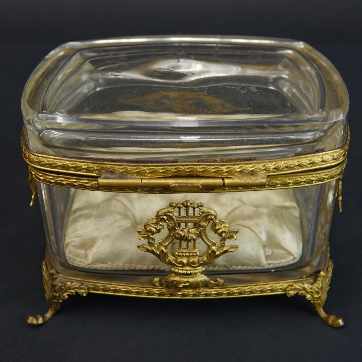 Antique Crystal Jewelry Casket