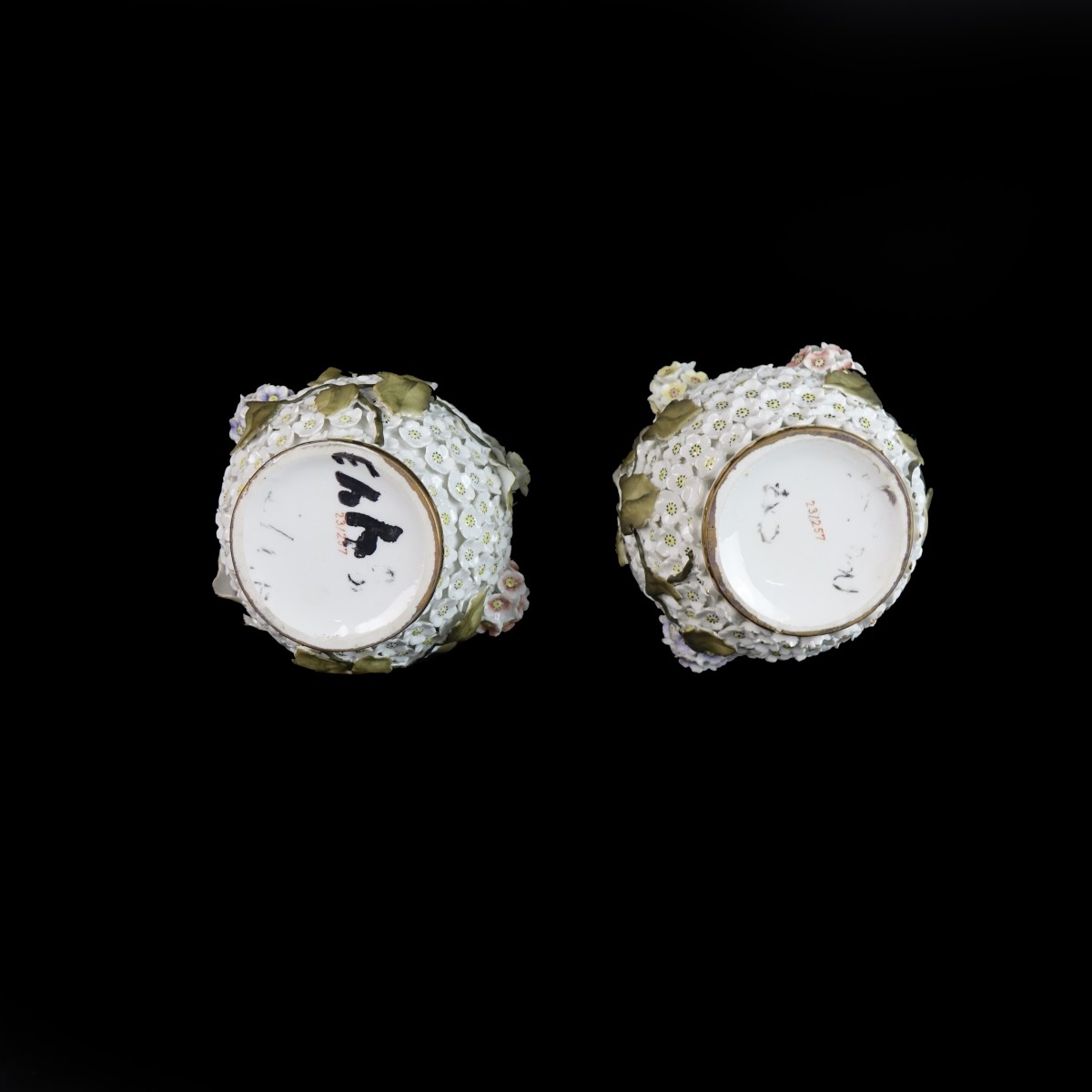 Pair of 20th C. Dresden Style Vases
