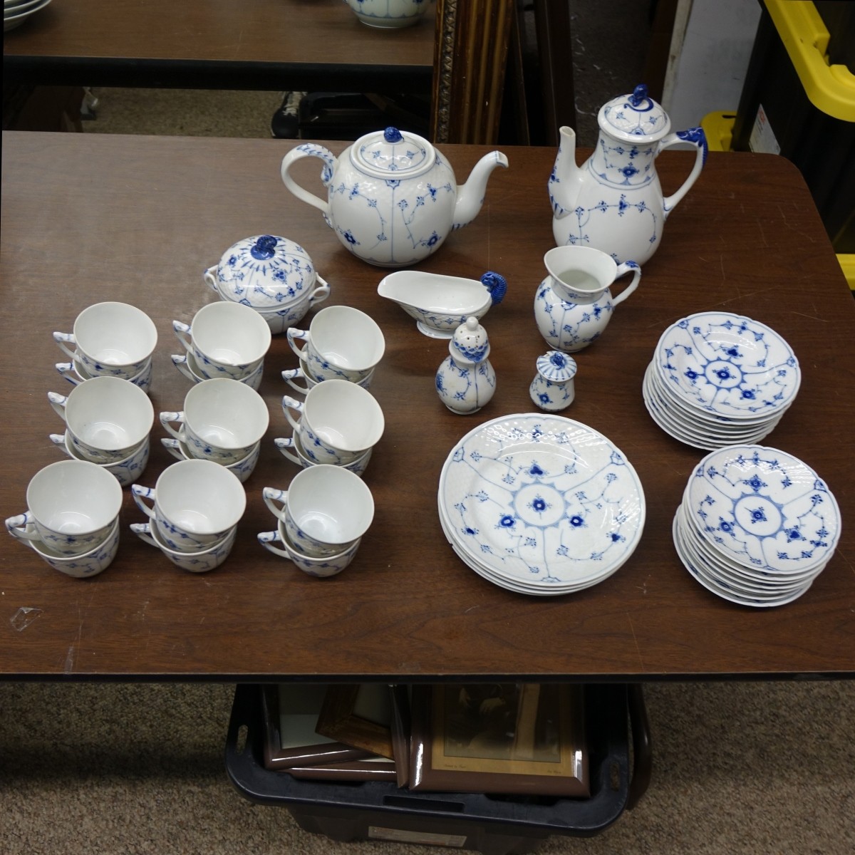 (45) Pc. B&G "Blue Fluted" Dinnerware