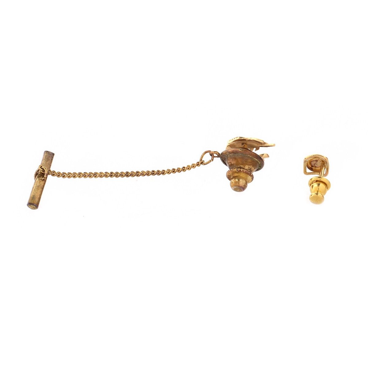 Two 14K Tie Tacks