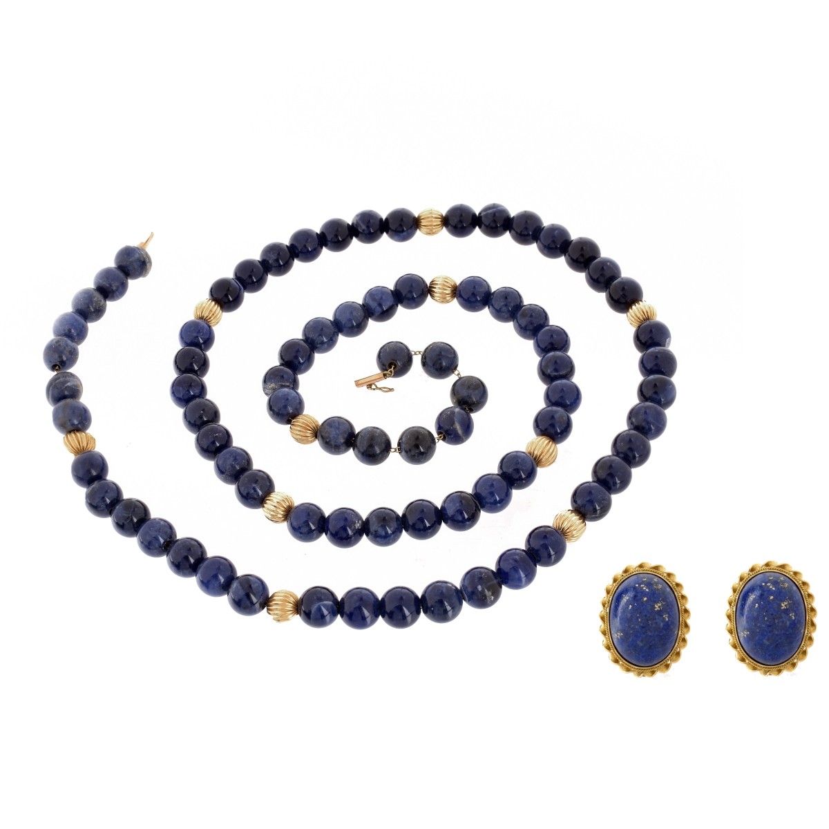 Lapis Lazuli Necklace and Earrings