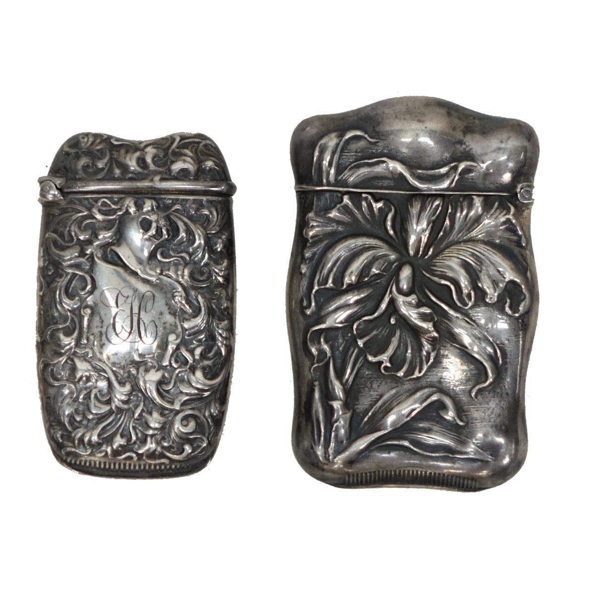 (2) Sterling Silver Match Boxes