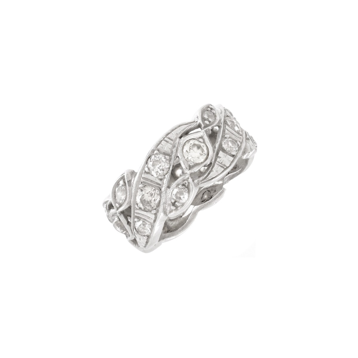 Art Deco Diamond and Platinum Band