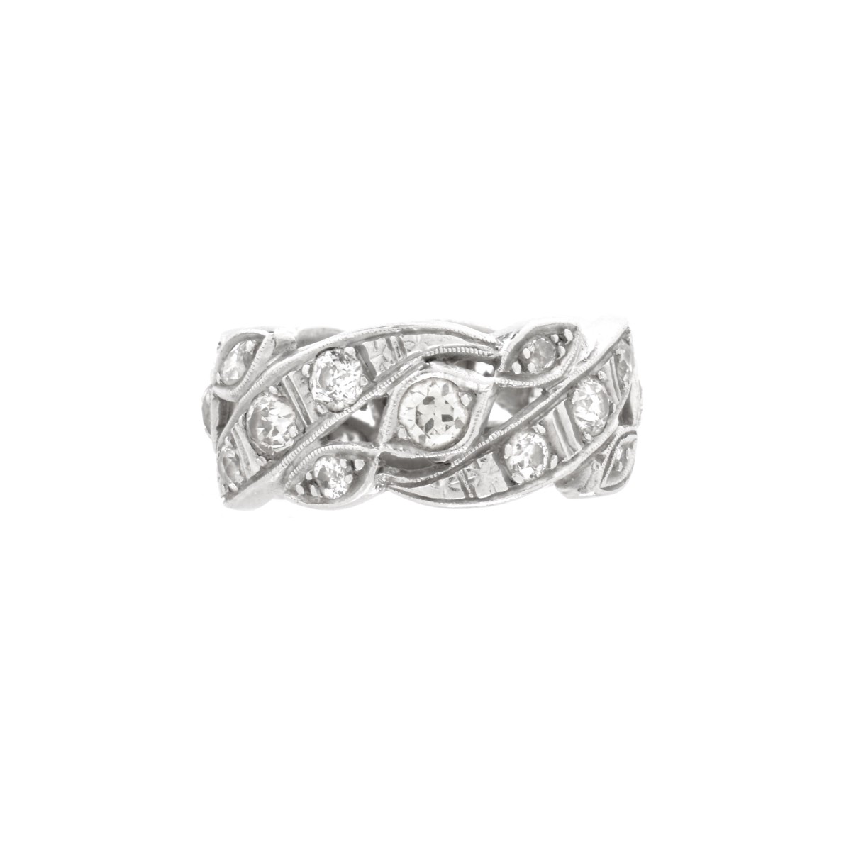 Art Deco Diamond and Platinum Band