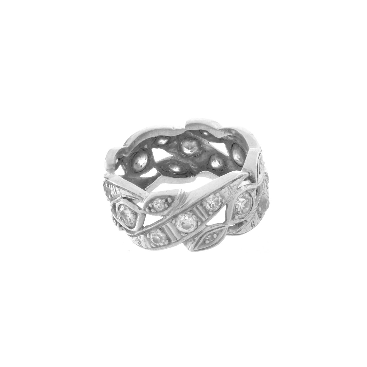 Art Deco Diamond and Platinum Band