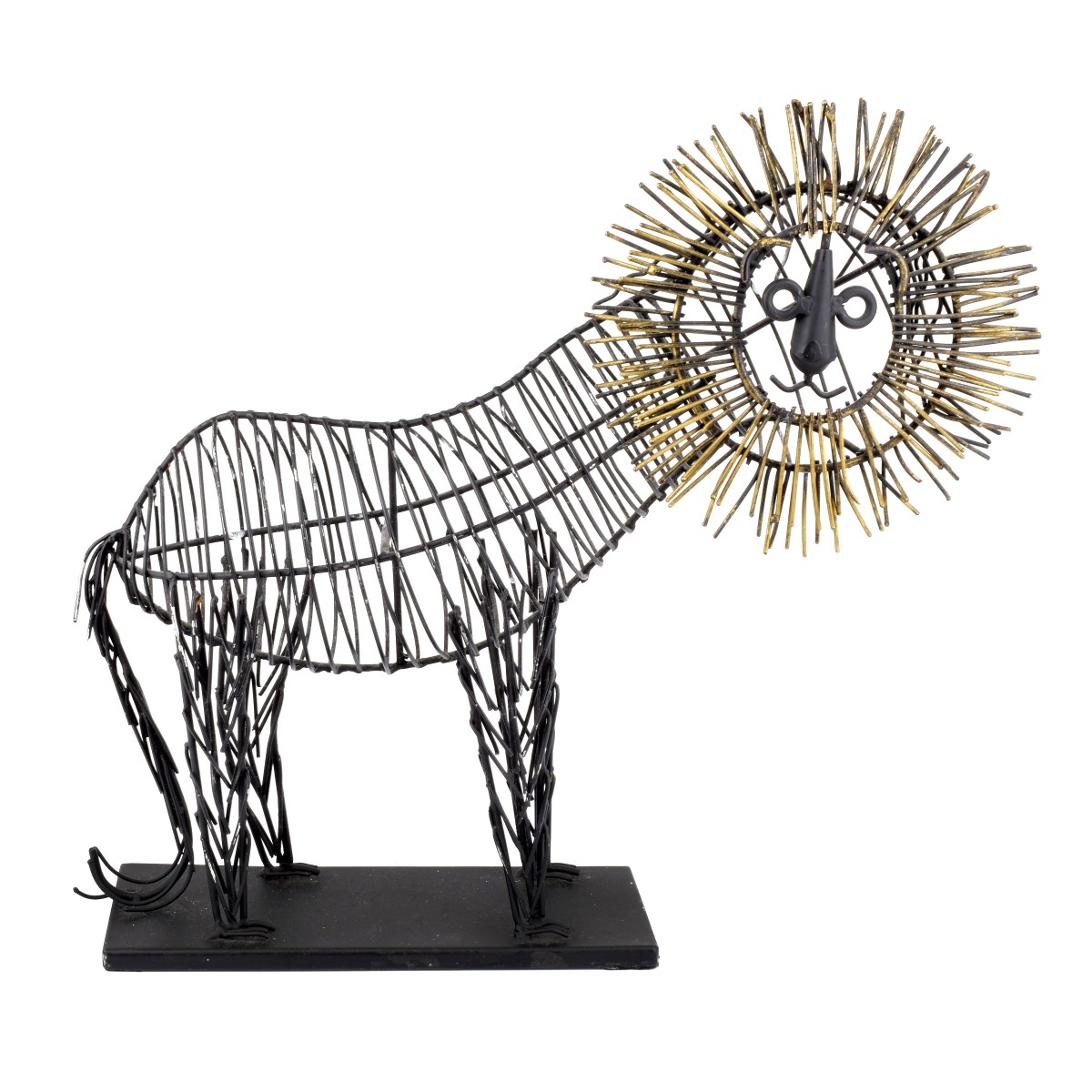 Wire Lion Sculpture