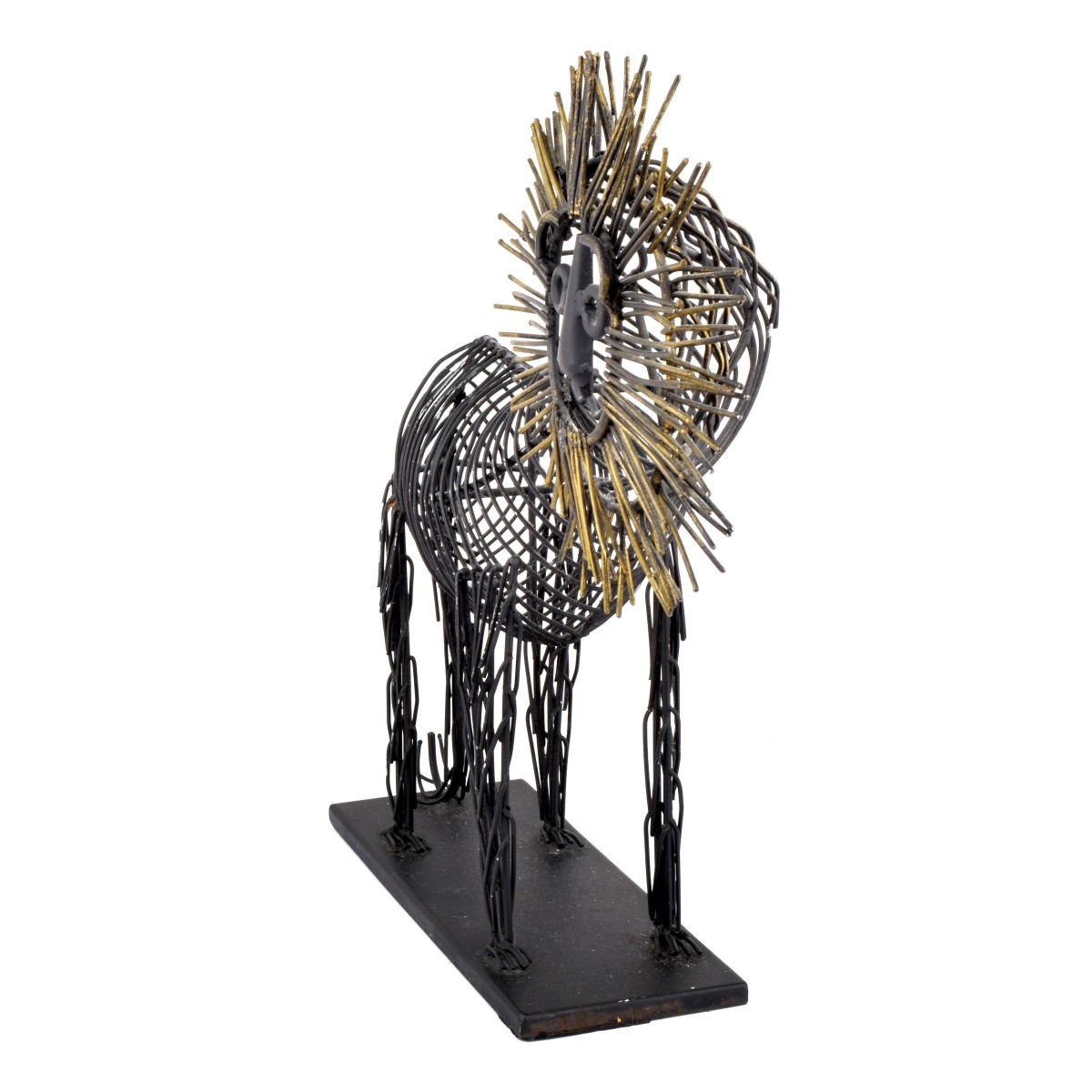 Wire Lion Sculpture