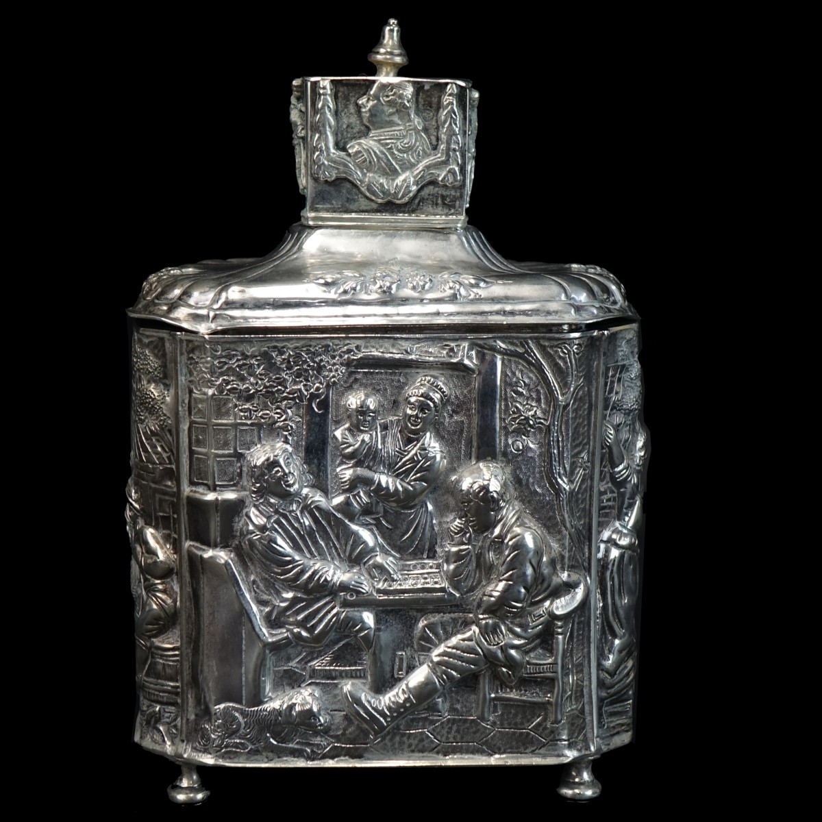 Antique Dutch Silver Tea Caddy