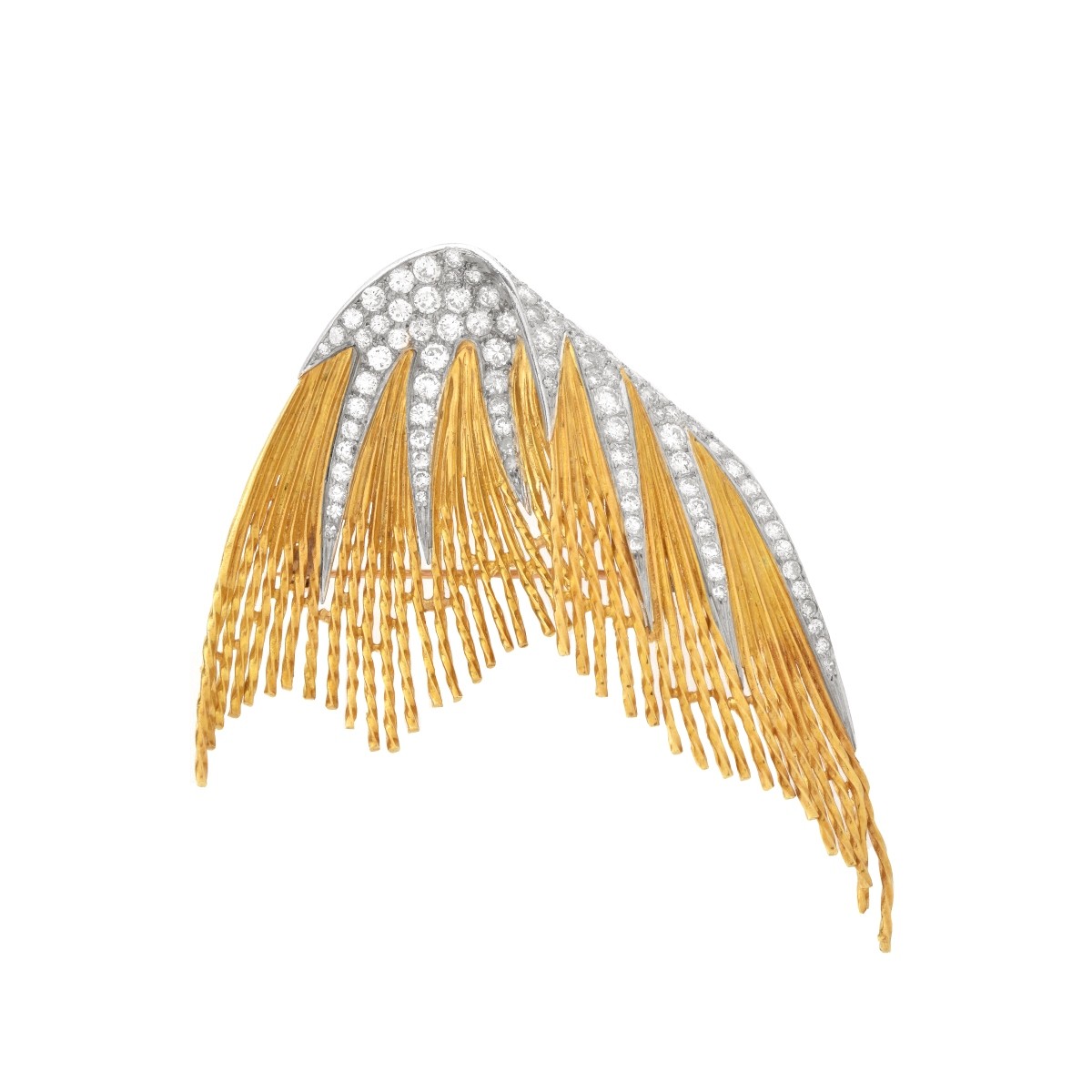 Diamond and 18K Brooch