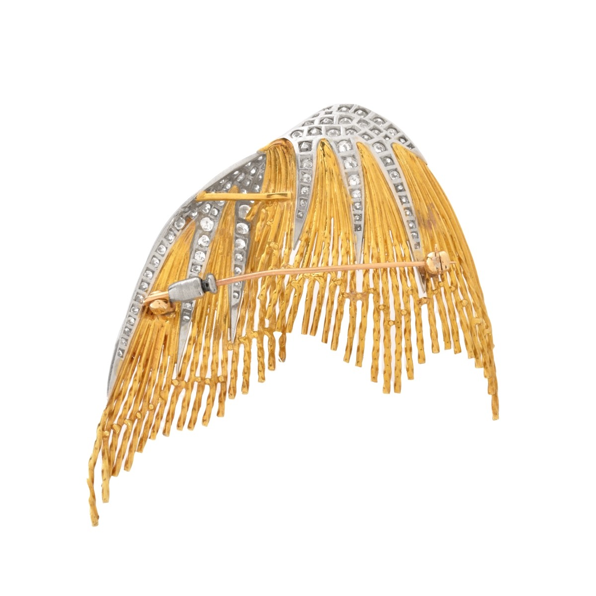 Diamond and 18K Brooch