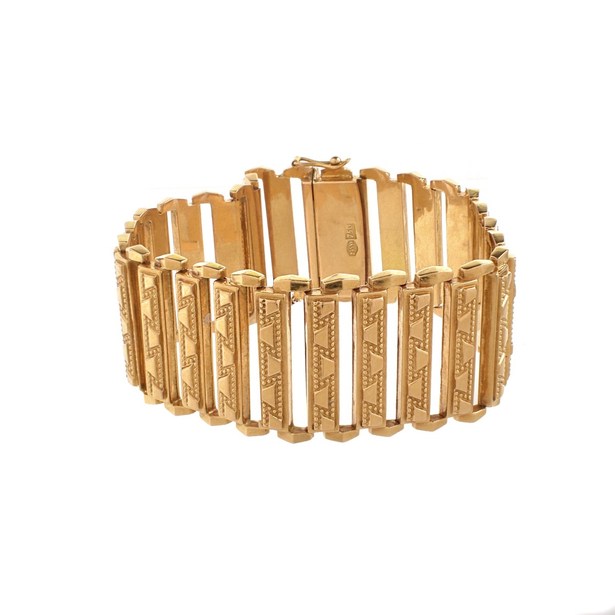 Italian 18K Wide Bracelet