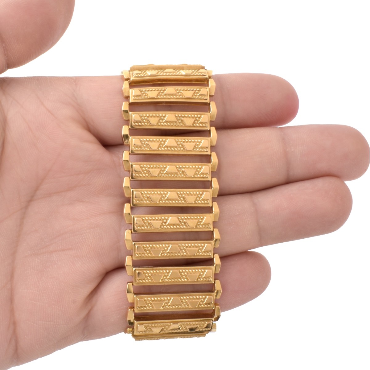 Italian 18K Wide Bracelet