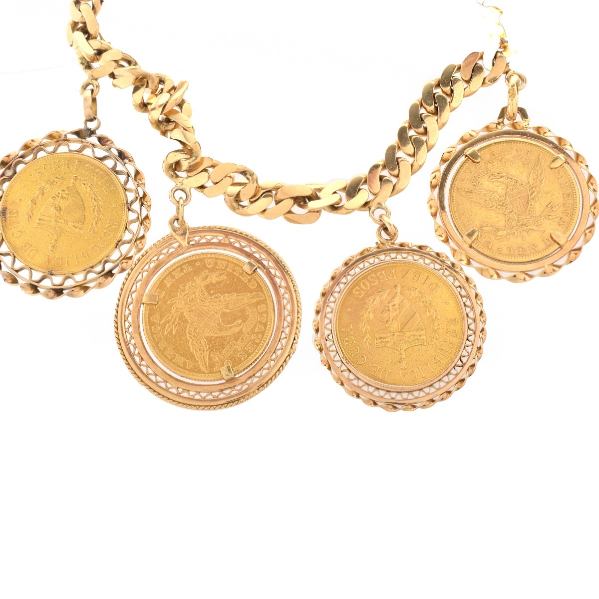 Gold Coin Charm Bracelet