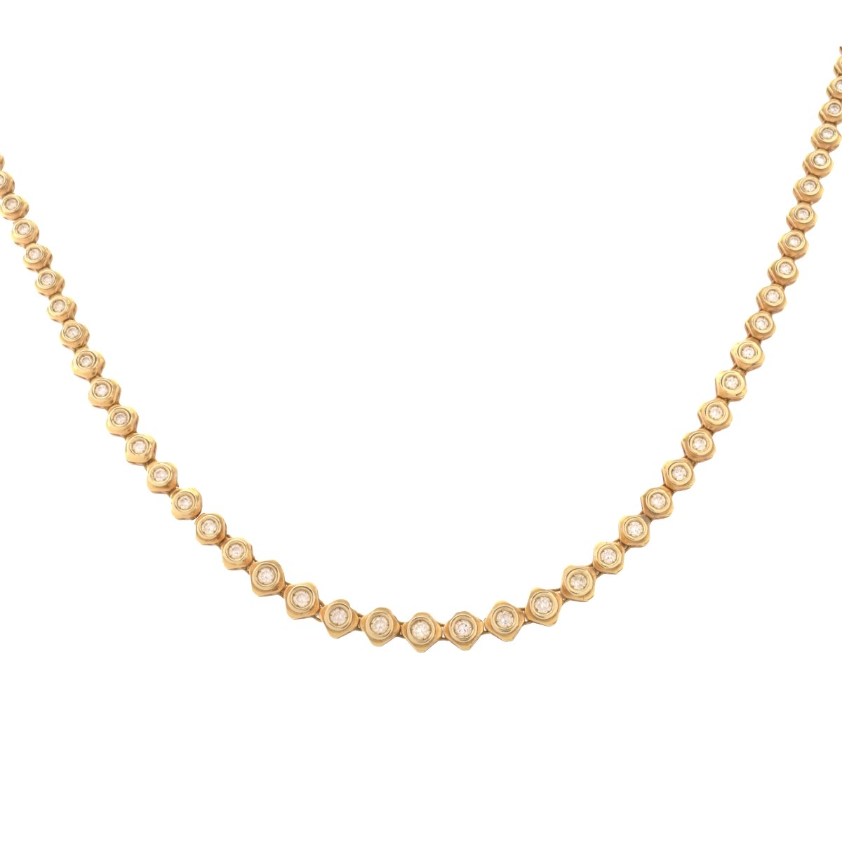 Diamond and 18K Riviera Necklace