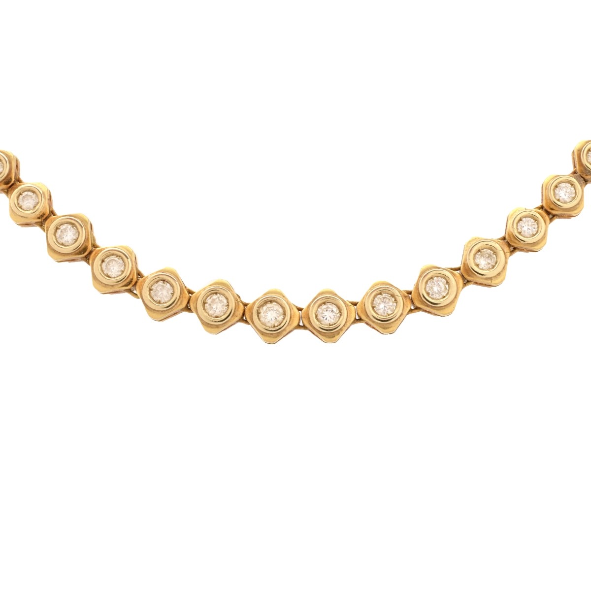 Diamond and 18K Riviera Necklace