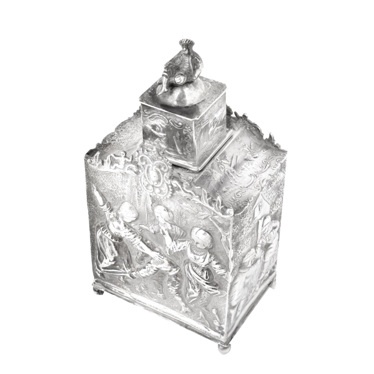 Antique Dutch Silver Tea Caddy