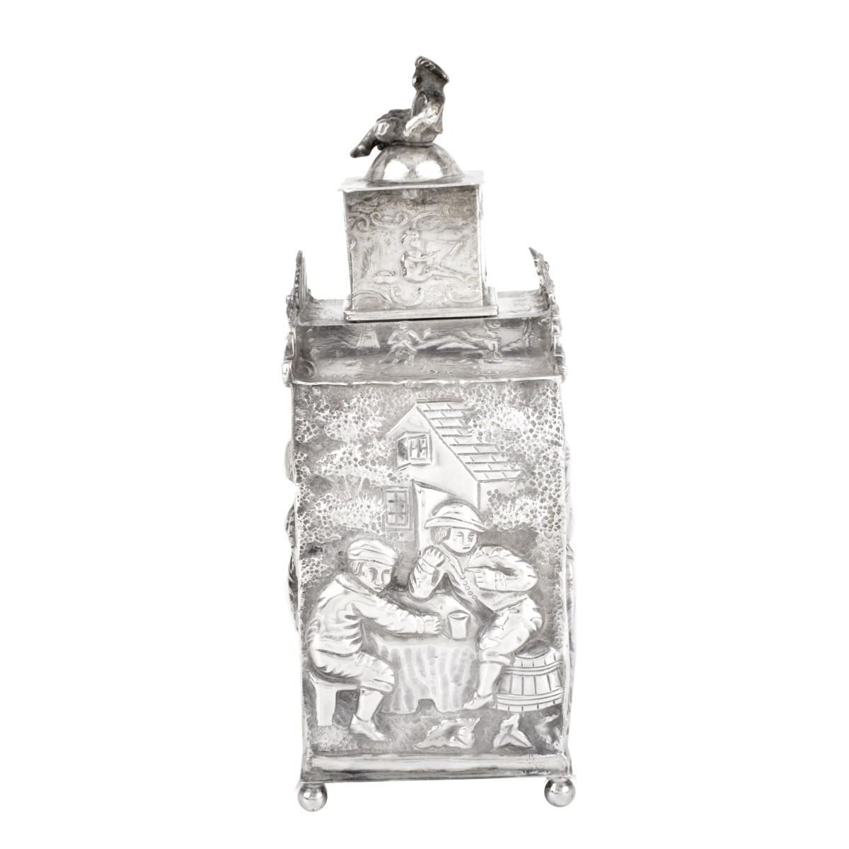 Antique Dutch Silver Tea Caddy