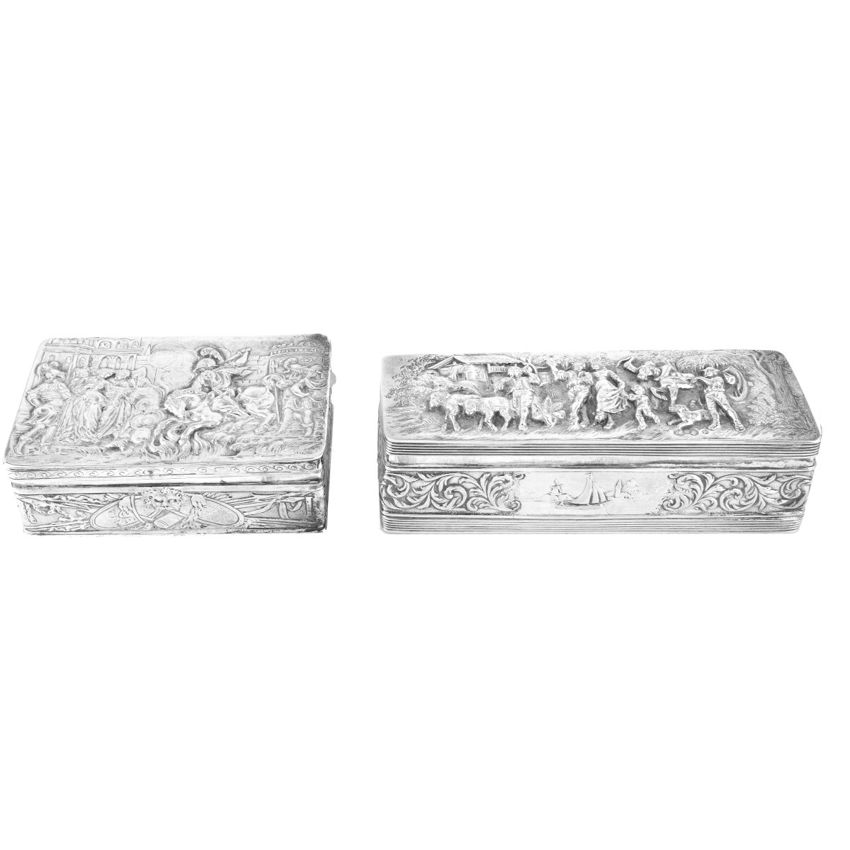 (2) Antique Dutch Silver Boxes