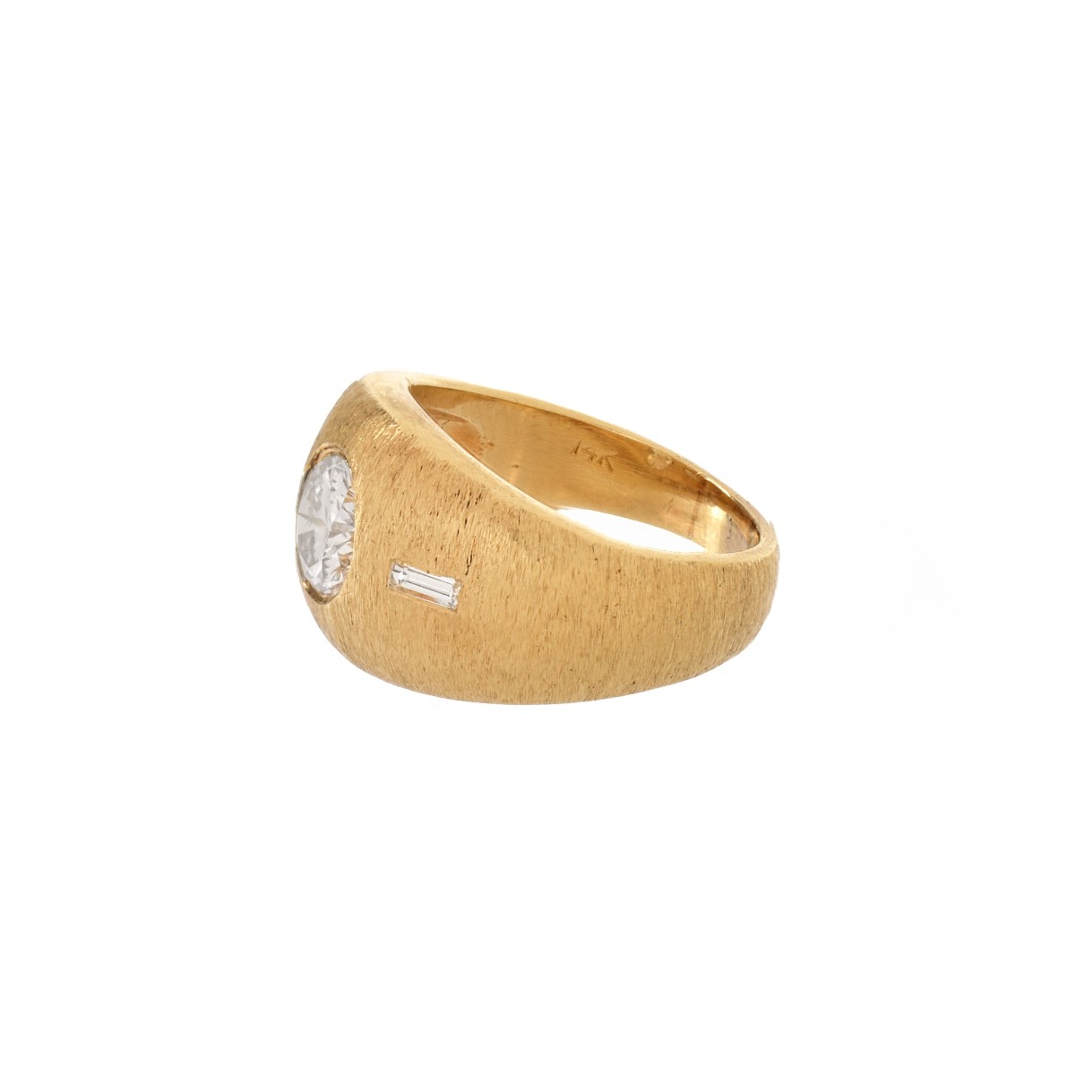 Diamond and 14K Gypsy Ring