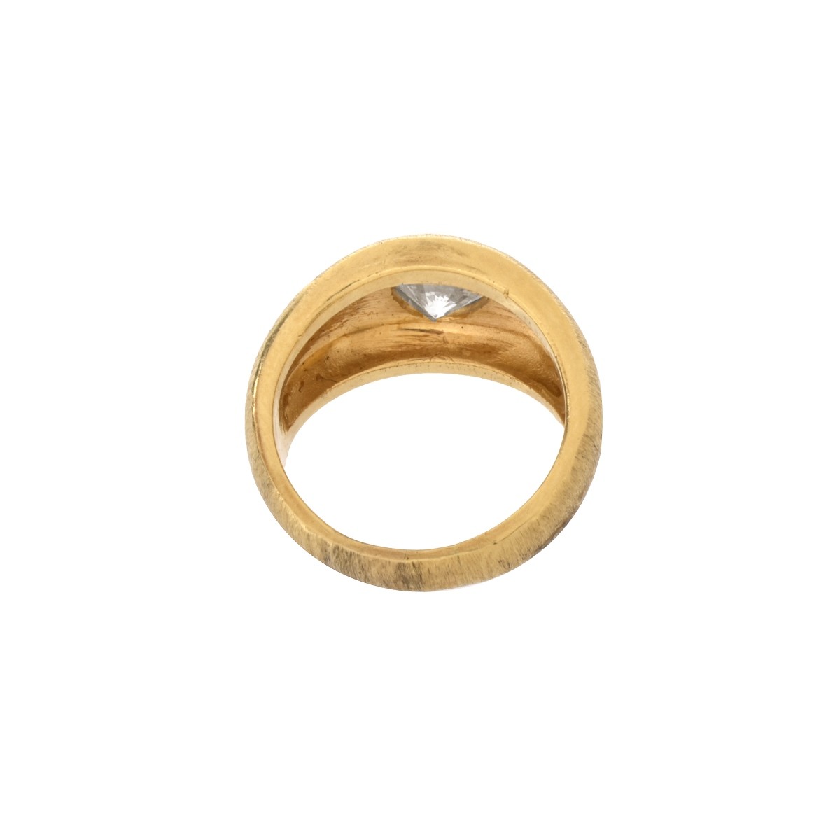 Diamond and 14K Gypsy Ring