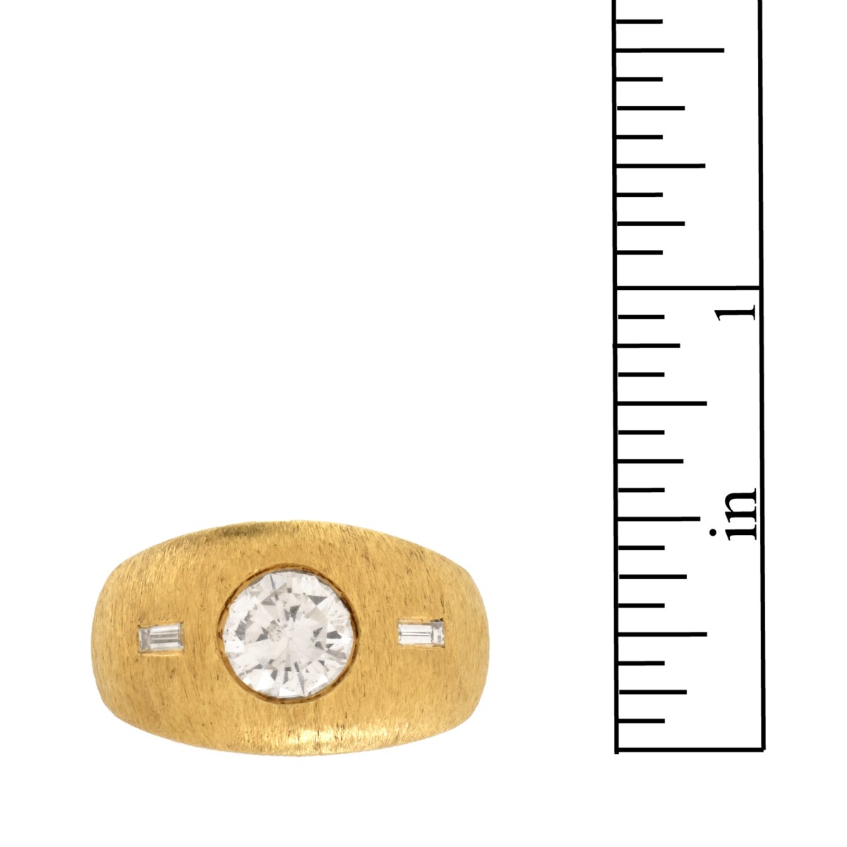 Diamond and 14K Gypsy Ring