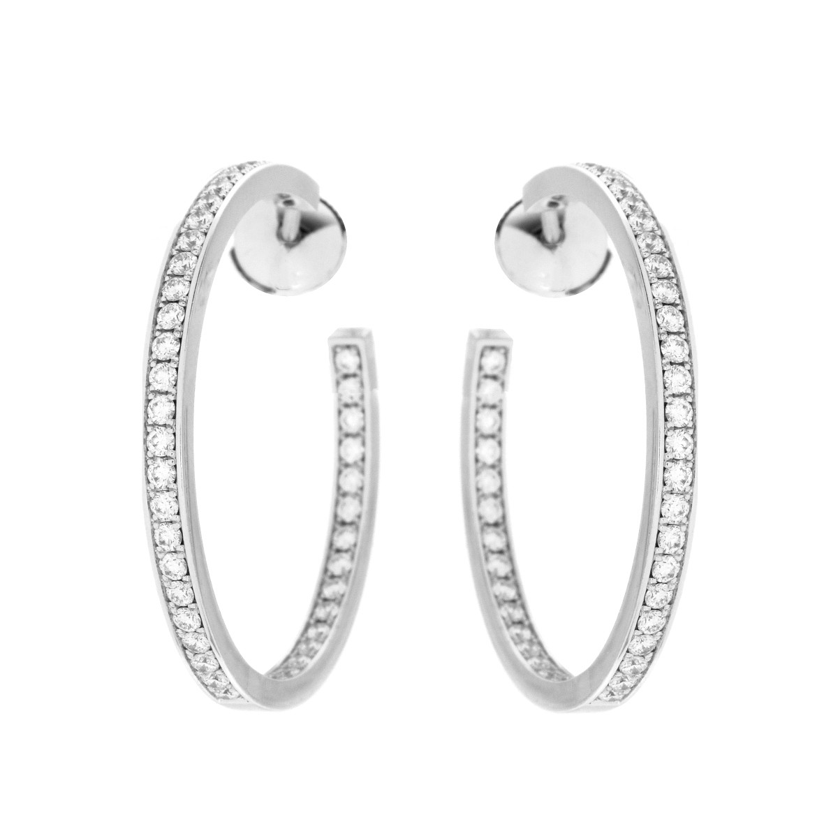 Cartier Diamond and 18K Earrings