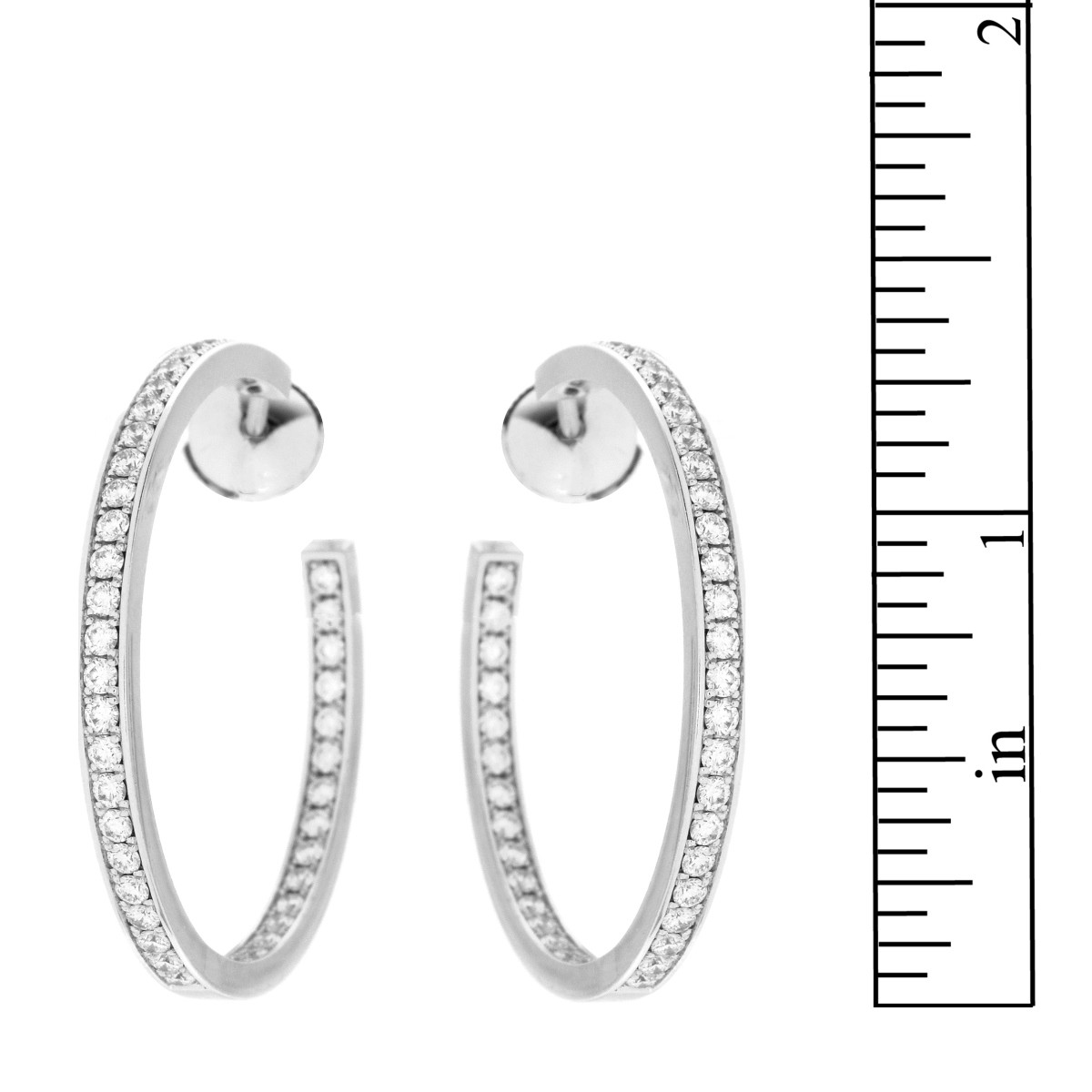 Cartier Diamond and 18K Earrings