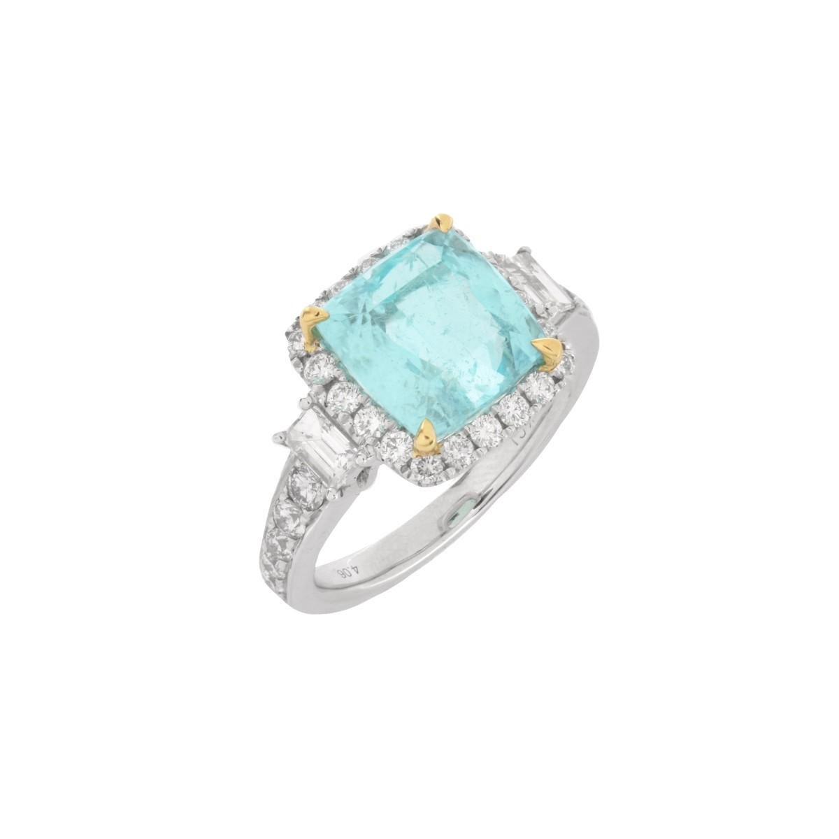 IGL Tourmaline, Diamond and 18K Ring