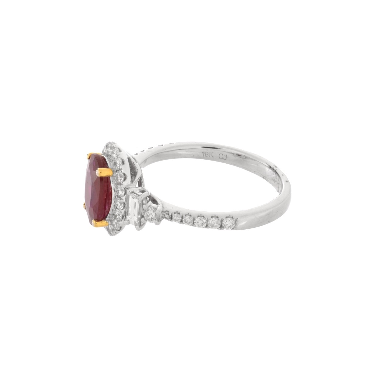 Ruby, Diamond and 18K Ring