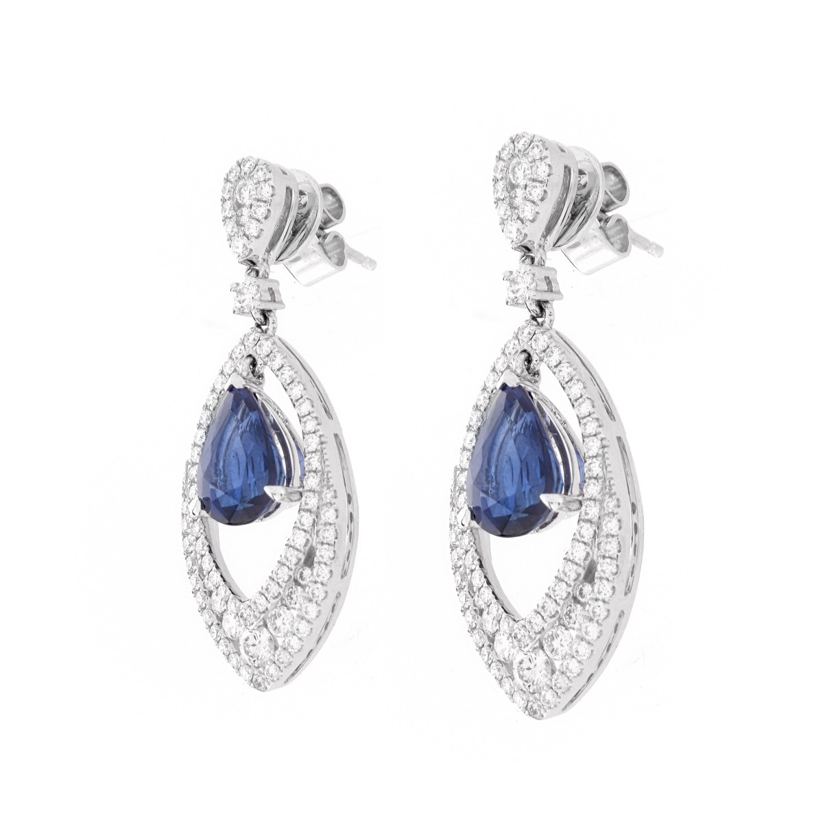 Sapphire and 18K Earrings