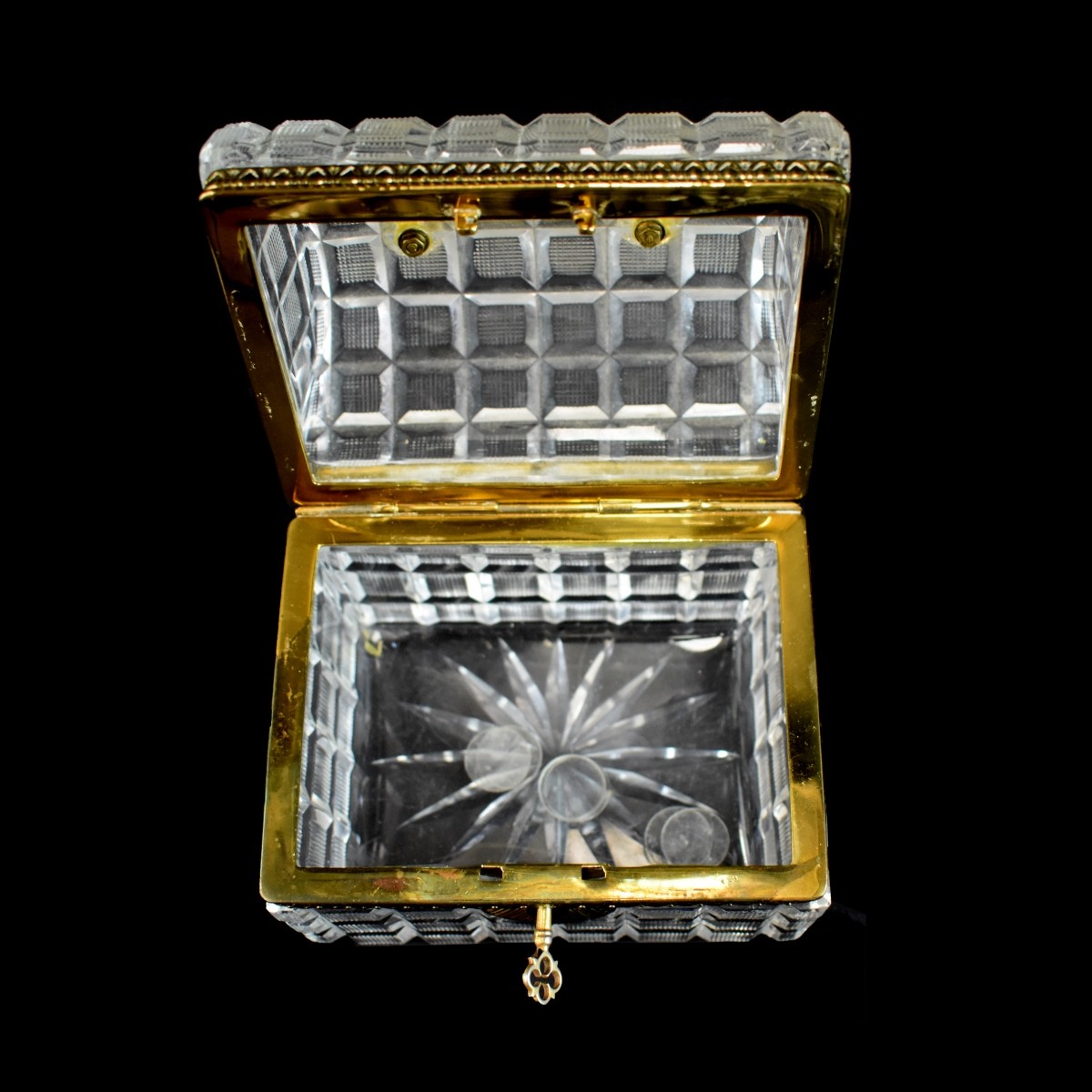 Vintage Crystal Casket Box