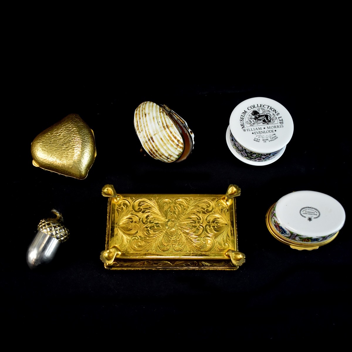 Napoleonic Box and (5) Assorted Pill Boxes