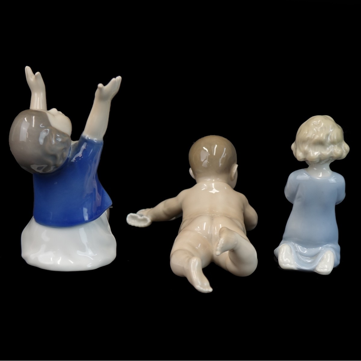 Vintage Glazed Porcelain Figurines