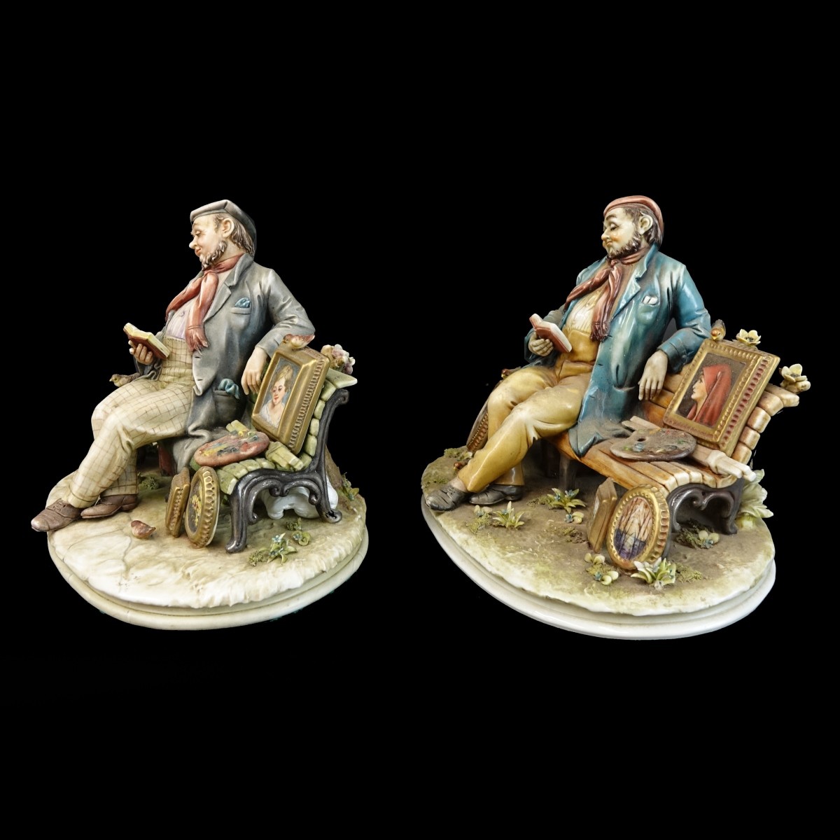 Two (2) Antonio Borsato Porcelain Figurines