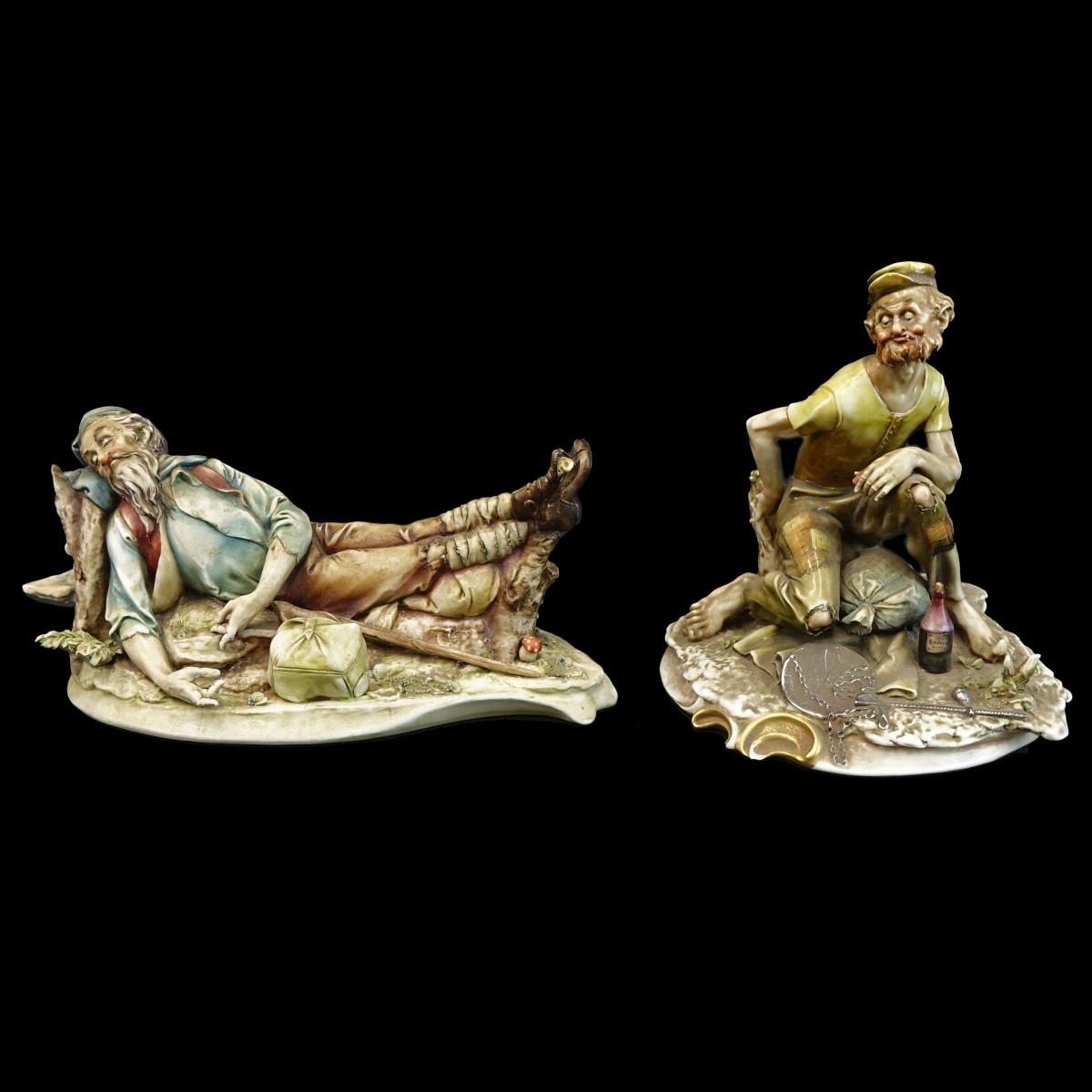 Two (2) Antonio Borsato Porcelain Figurines