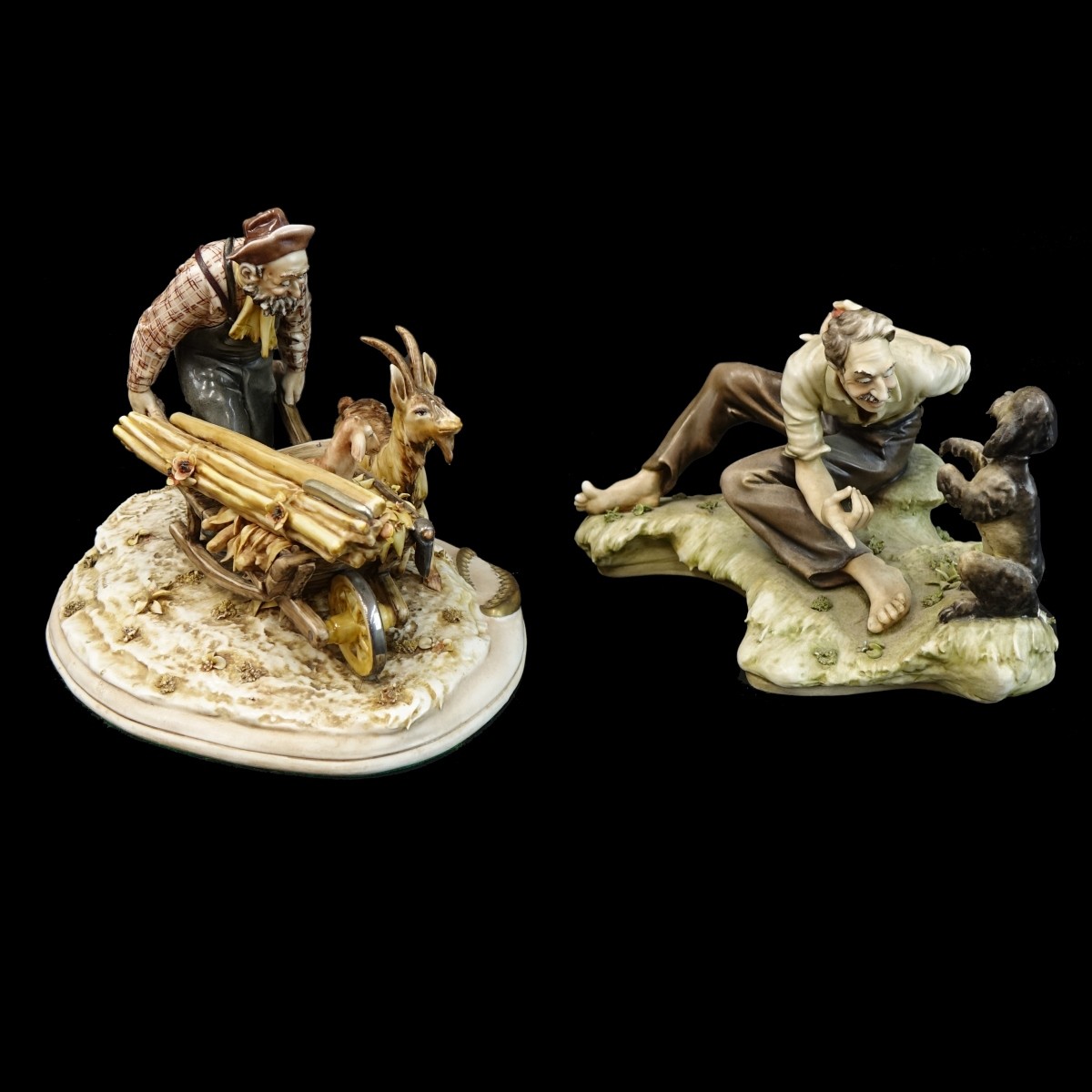 Two (2) Antonio Borsato Porcelain Figurines