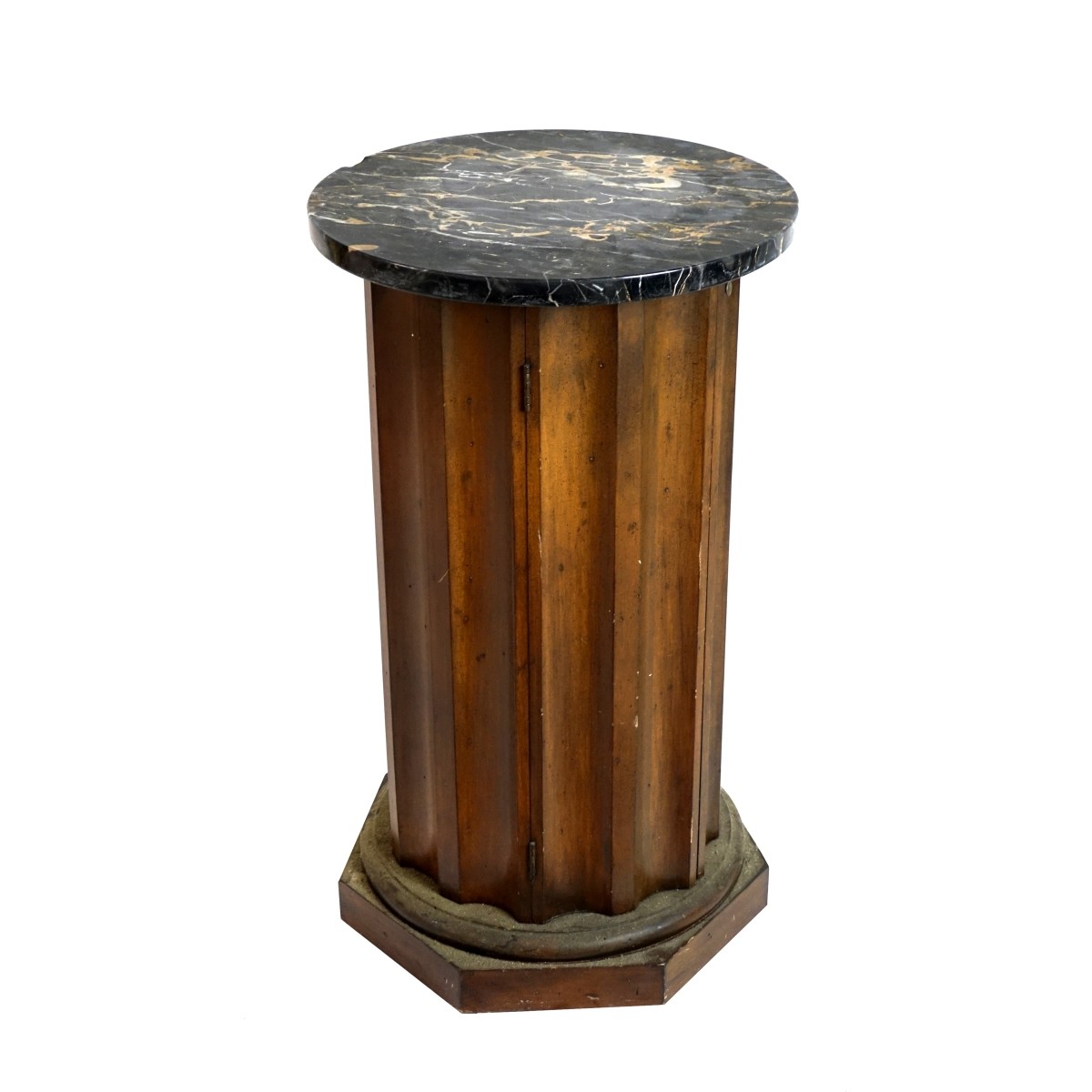 20th C. Wood and Marble Top Pedestal