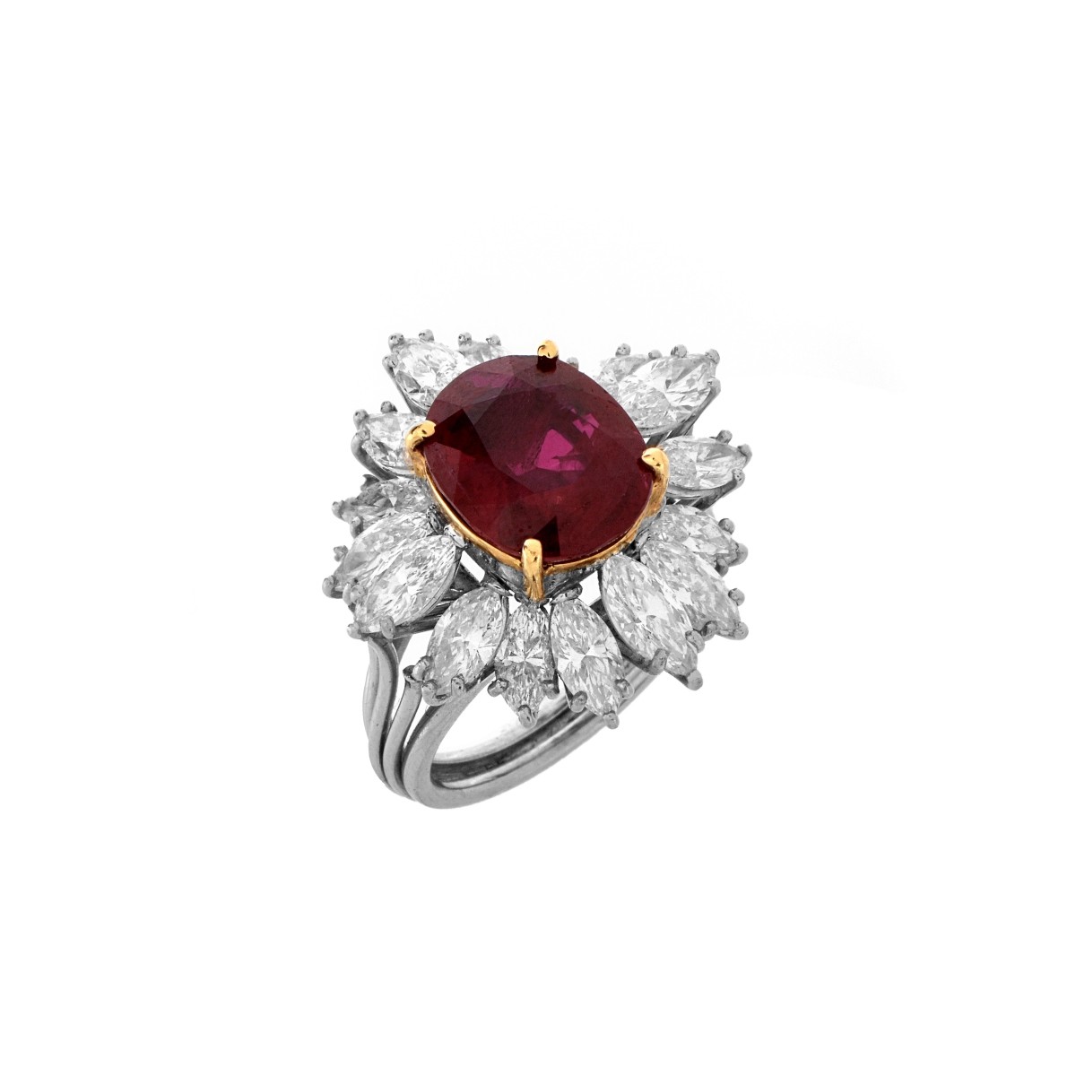 AGL Ruby, Diamond and Platinum Ring