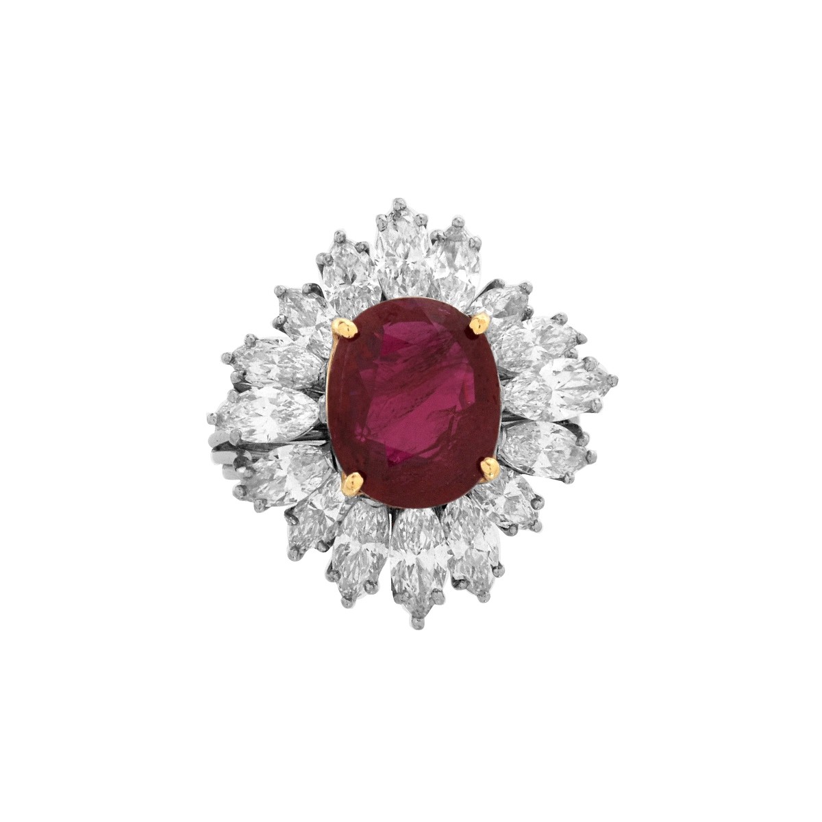 AGL Ruby, Diamond and Platinum Ring