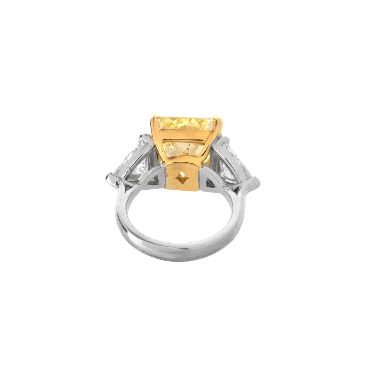 GIA 14.71ct Fancy Yellow Diamond Ring