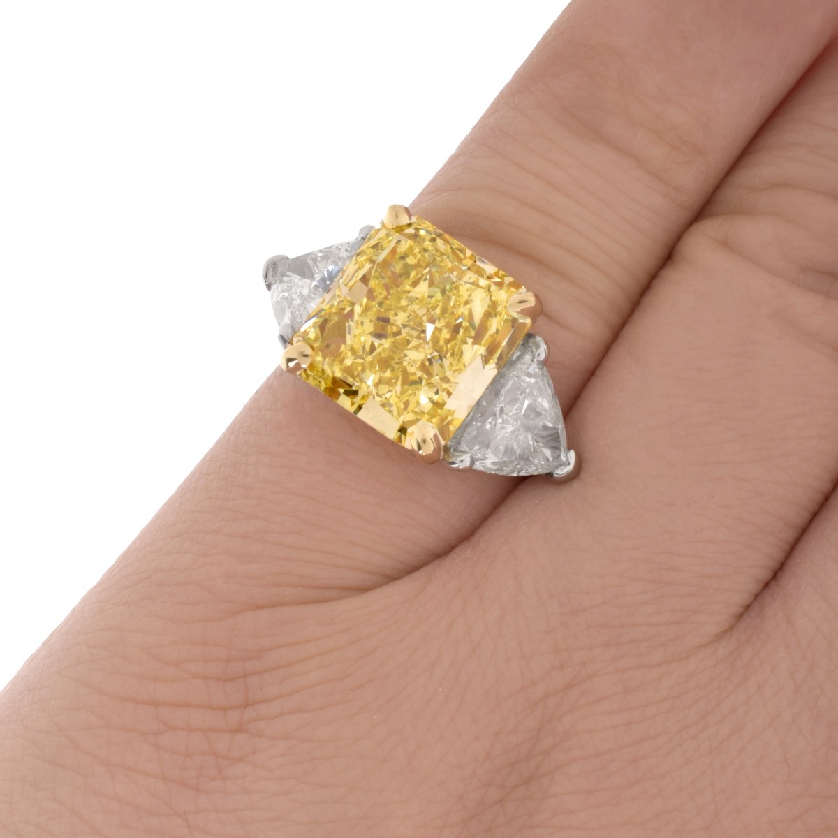 GIA 14.71ct Fancy Yellow Diamond Ring