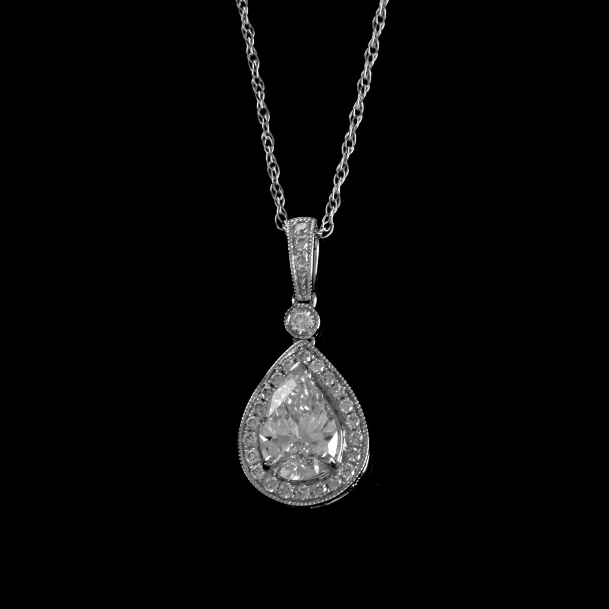 Diamond and 14K Pendant Necklace