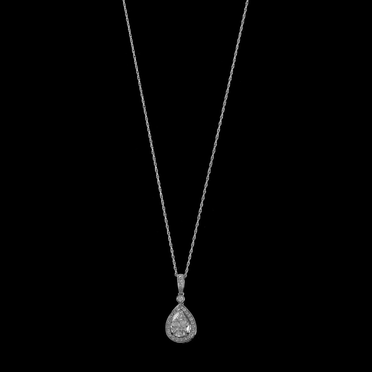 Diamond and 14K Pendant Necklace