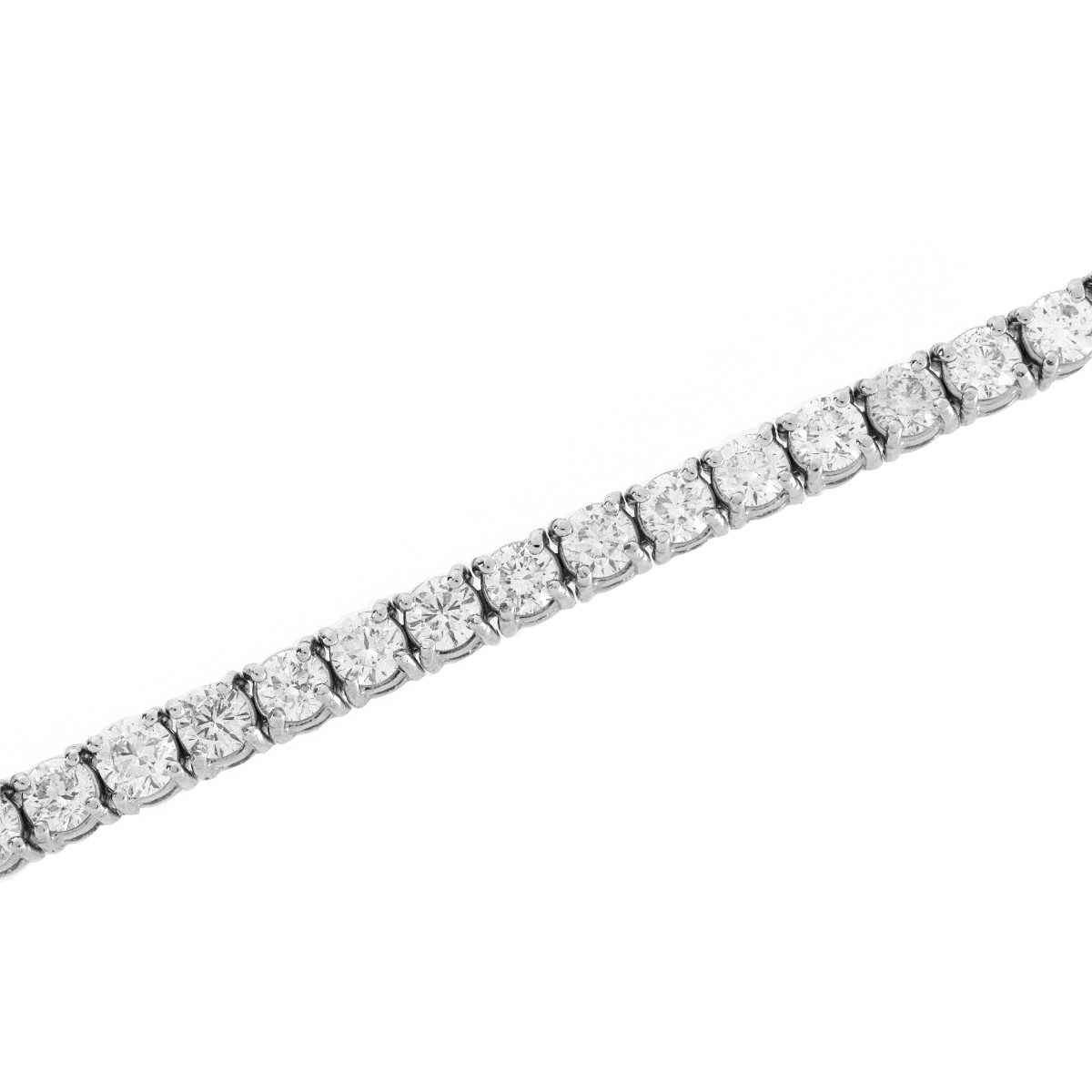 Diamond and Platinum Line Bracelet