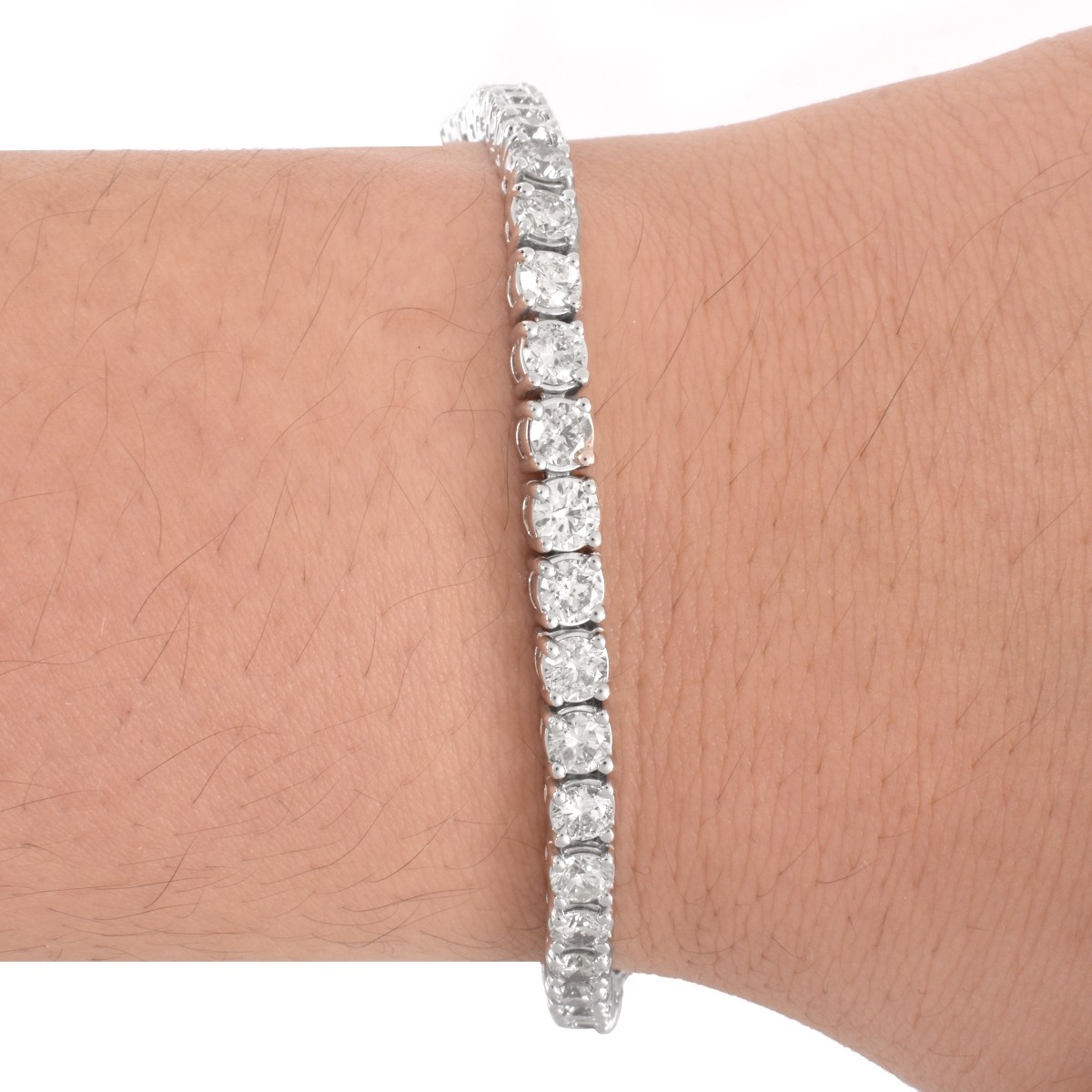 Diamond and 14K Line Bracelet