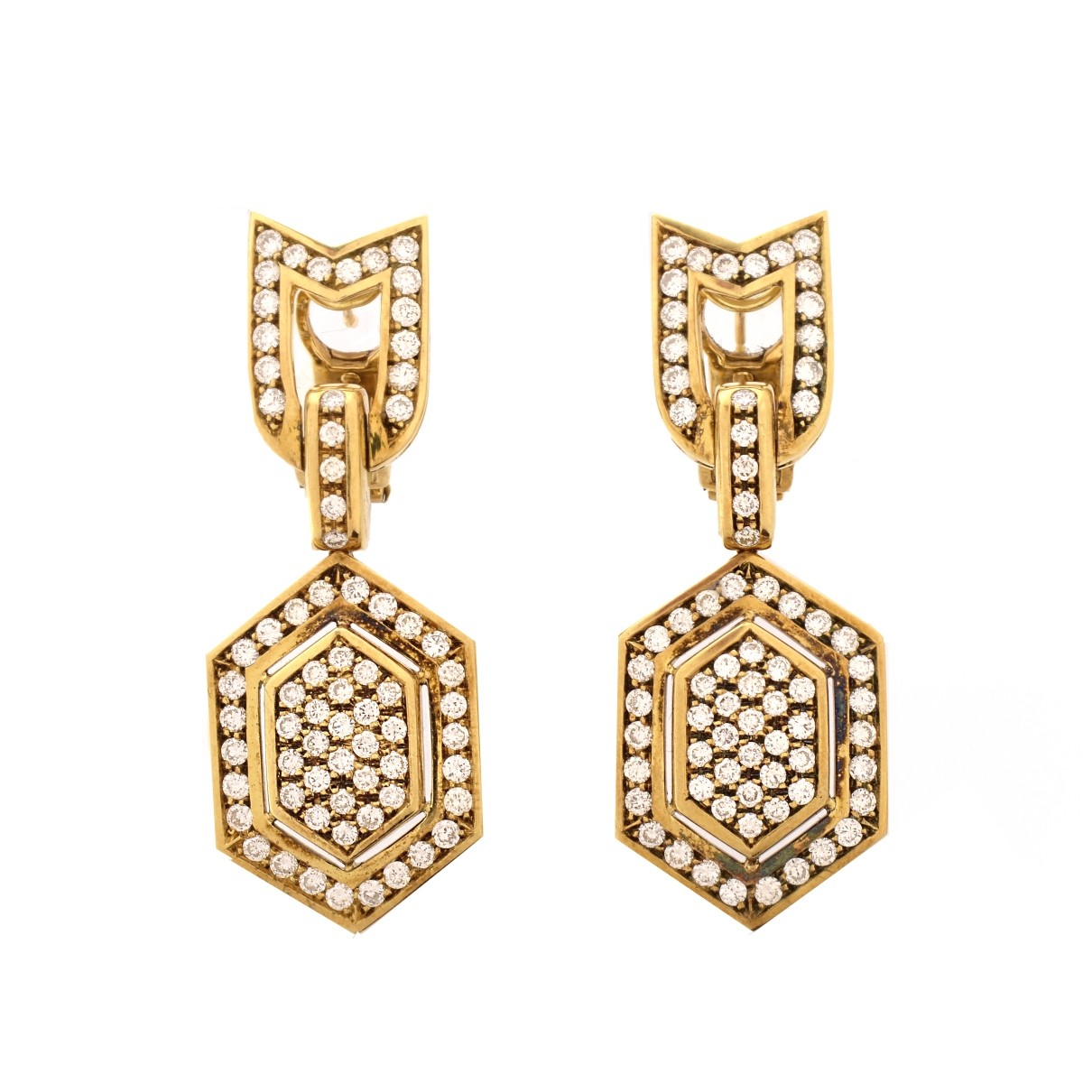 Diamond and 18K Earrings