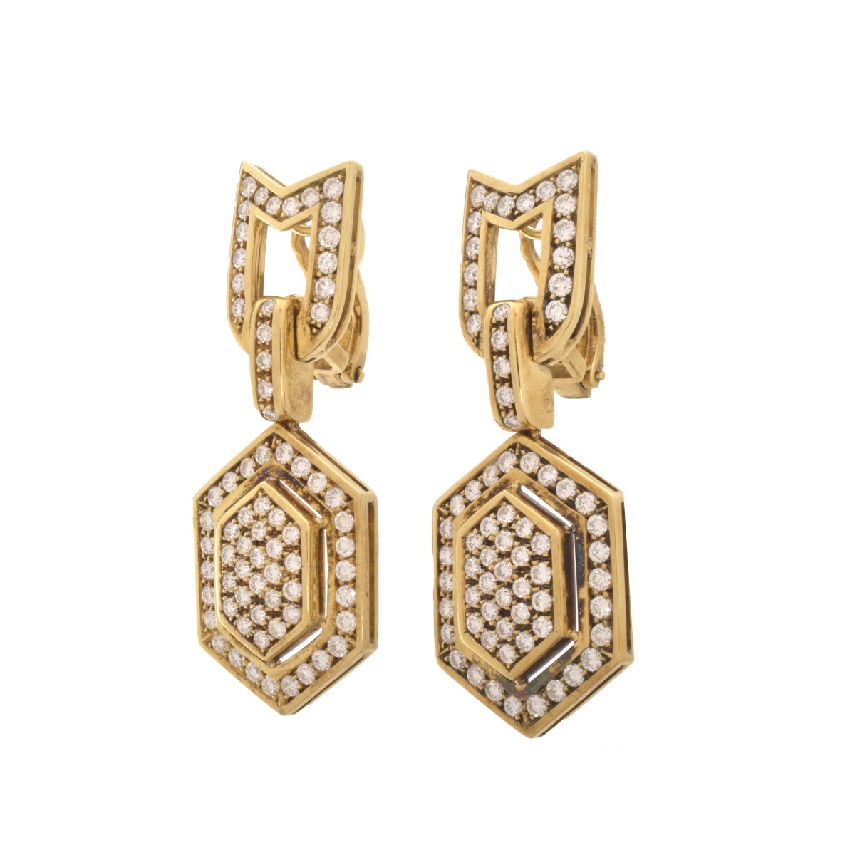 Diamond and 18K Earrings