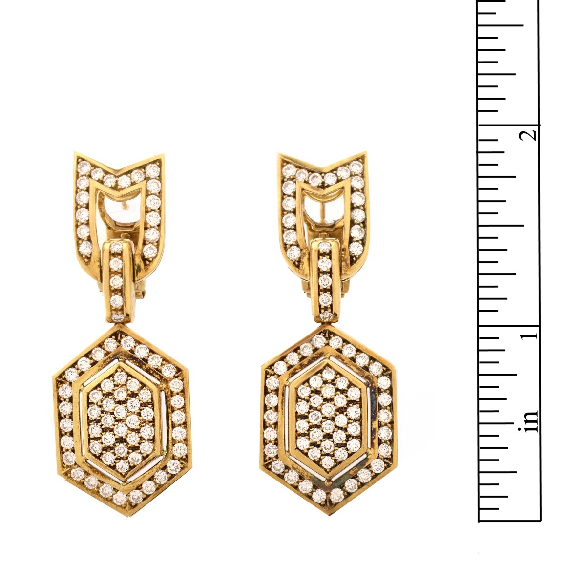 Diamond and 18K Earrings